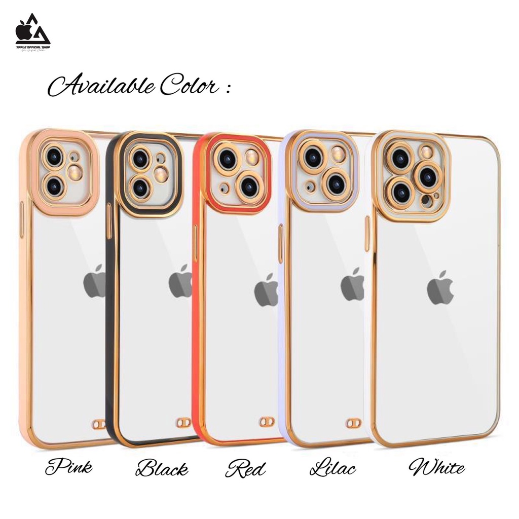 PREMIUM SOFT CASE CHROME iPhone 13 13 PRO MAX 12 12 PRO MAX 11 11 PRO MAX XR X XS MAX 7 7+ 8 8+ SE 2 SOFTCASE List KROM Angel Eyes Camera Protection