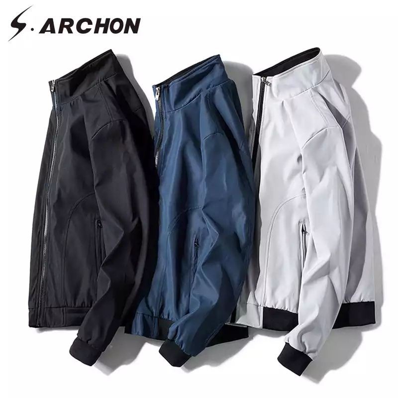 Jaket kerah tinggi fashion pria terbaru