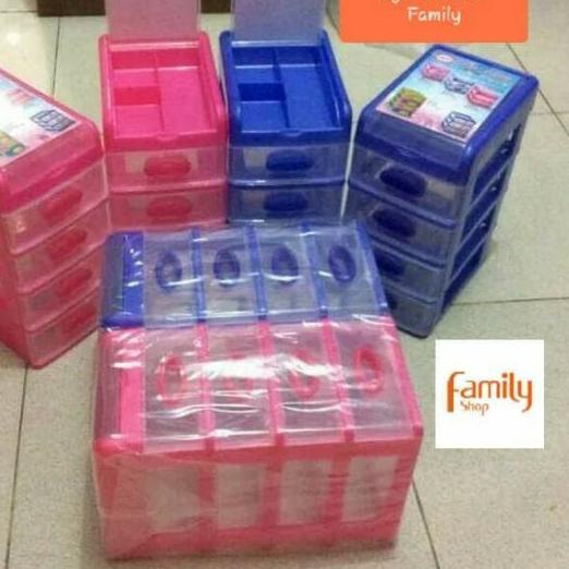♠ Lemari Kecil Susun 5 Shinpo / Laci Mini Container Plastik C5 Felicia ➻