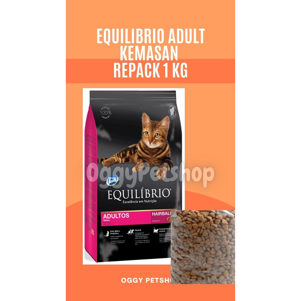 Makanan Kucing EQUILIBRIO ADULT Makanan Kucing Kemasan 1 kg