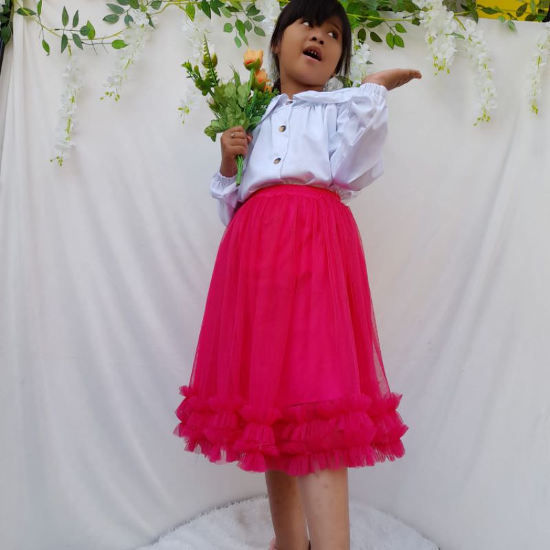 ROK TUTU GOTIK/ROK TUTU REMPEL/ROK TUTU ANAK USIA 4-12TAHUN