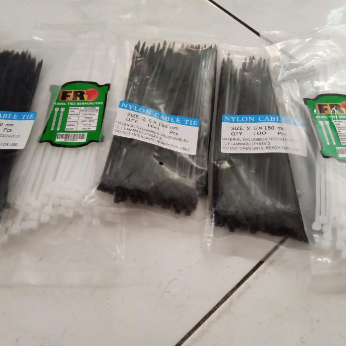 

100 Buah / 1 Kantong Kabel Ties Tali Jiret 15 Cm Lebar 2.5 Mm