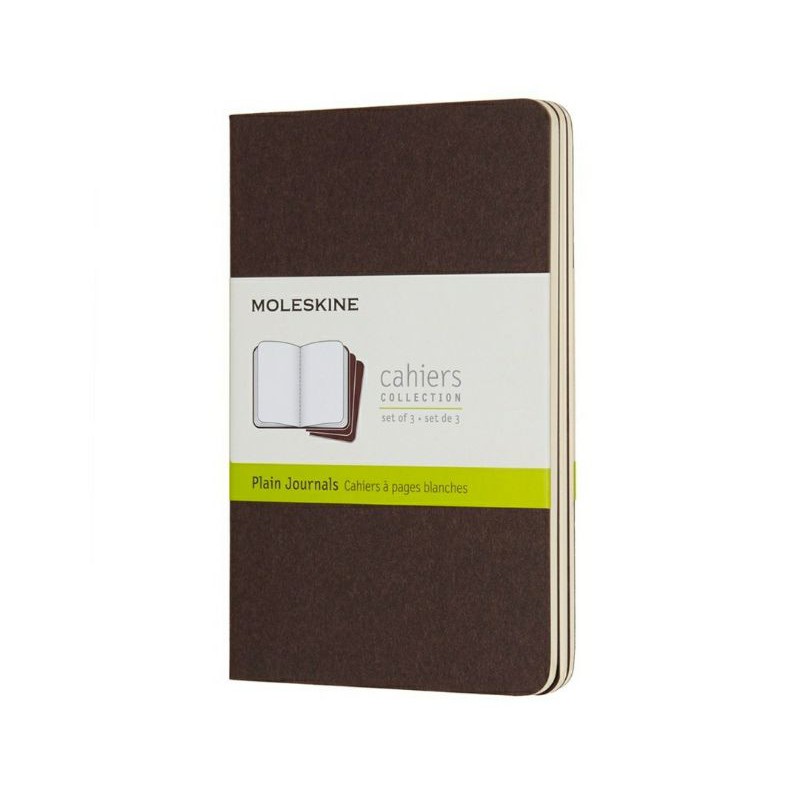 

Moleskine Plain Journals Brown - cahiers pocket size (3 pcs)