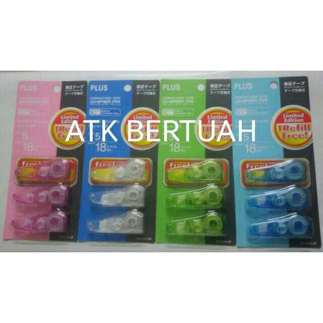 

1 REFIL ISI ULANG TIP EX KERTAS ROLL KERING PITA KOREKSI CORRECTION TAPE WHIPER PLUS