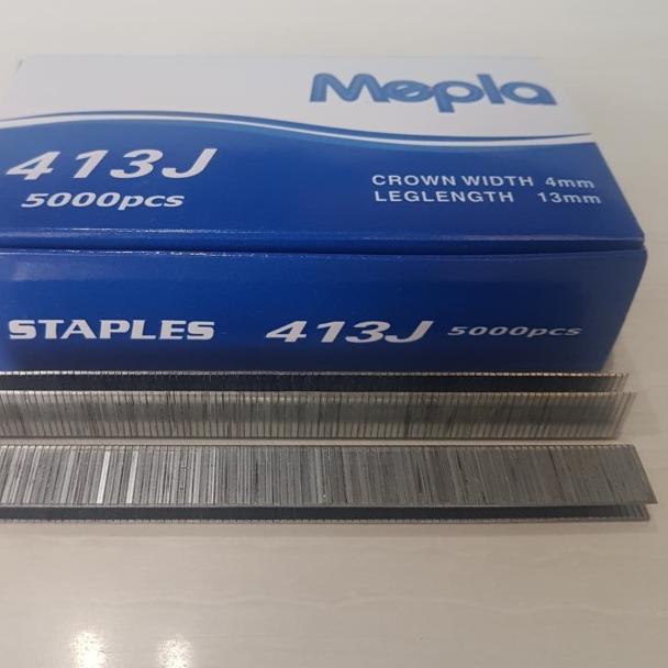 

➲ MEPLA Isi Staples Tembak Angin 413J / 413 J / Lebar 4mm x Panjang 13mm ◊