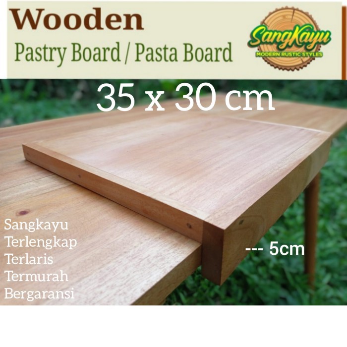 Pastry board talenan kue 35x30cm kayu talenan adonan kue  pasta board / talenan kayu murah || Alas a