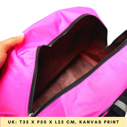 (BISA COD) tas pakaian wanita travel elle ukuran besar gambar print grosir semarang murah fashion