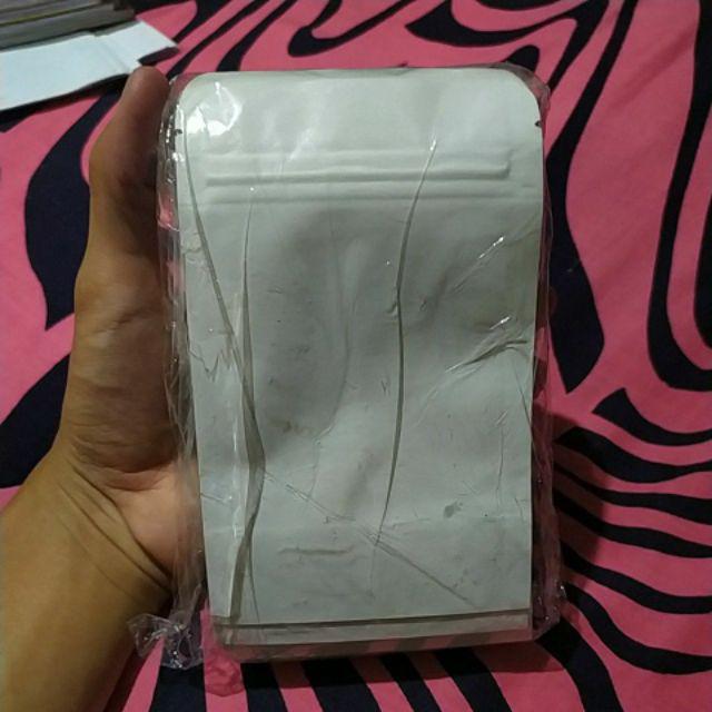 Standing Pouch 9x14cm [50pcs] - Stand Up Bag White Kraft Paper With Foil Inside