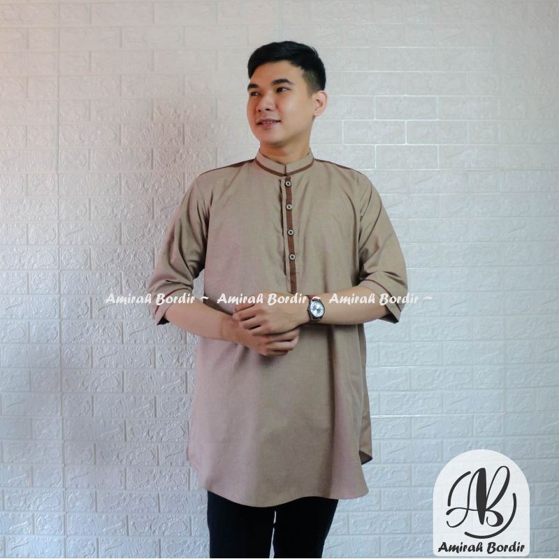 KOKO KURTA DEWASA KATUN POLOS MODEL CASUAL SIMPEL KEKINIAN LENGAN 3/4