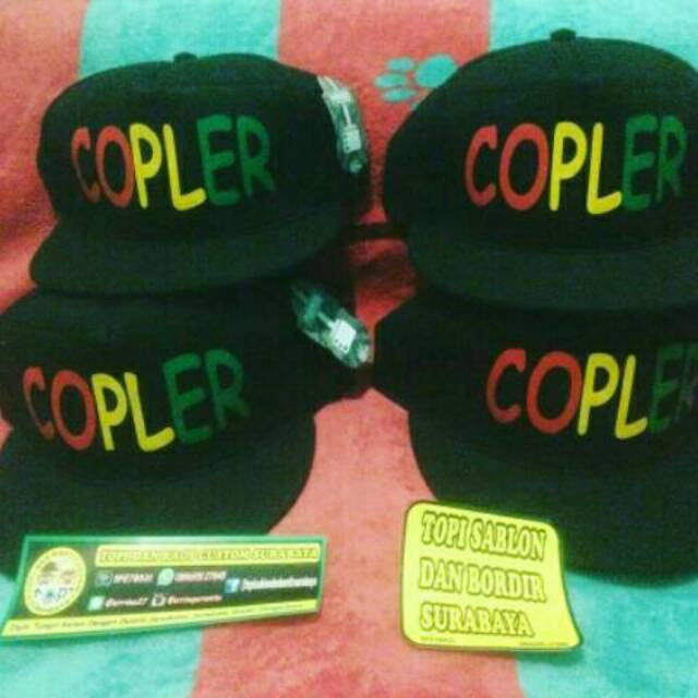 Topi Snapback Sablon Custom / Topi Custom Surabaya / Topi Sablon Satuan / Topi custom murah
