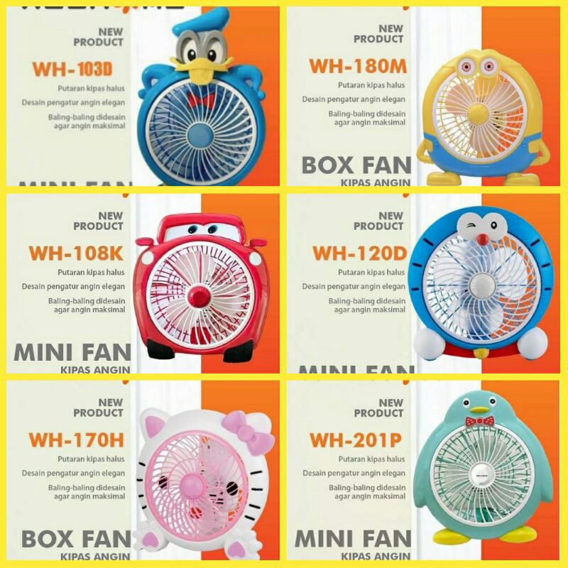 Kipas Angin Karakter WELHOME WH-120D Doraemon MURAH