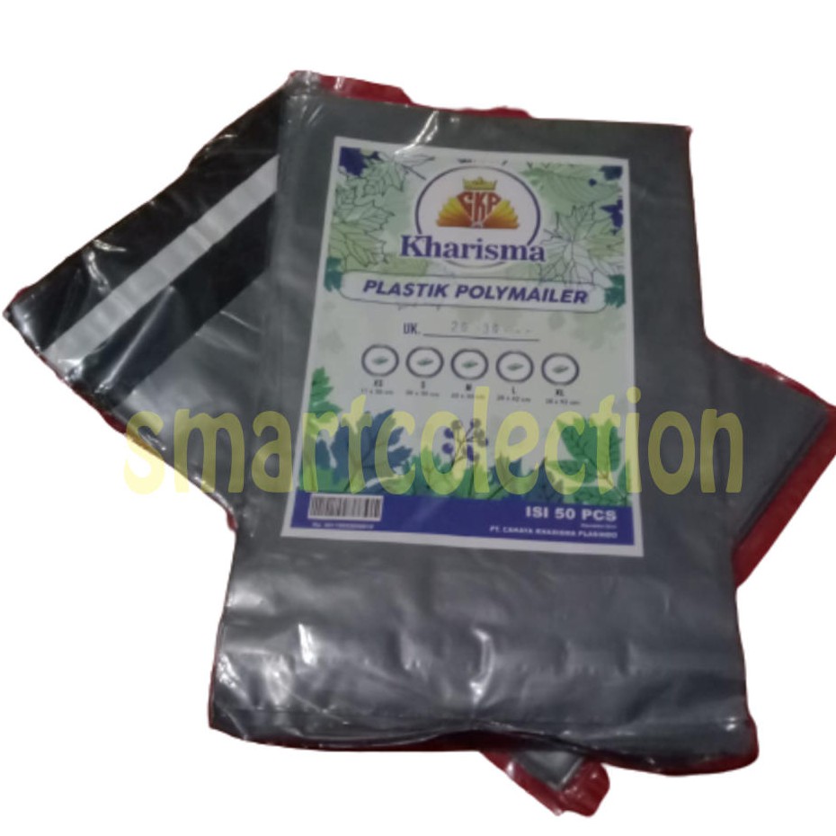 

Diskon !!! Plastik Packing Polymailer ( KHARISMA ) Uk - 20 x 30 Warna Silver Isi 50 pcs