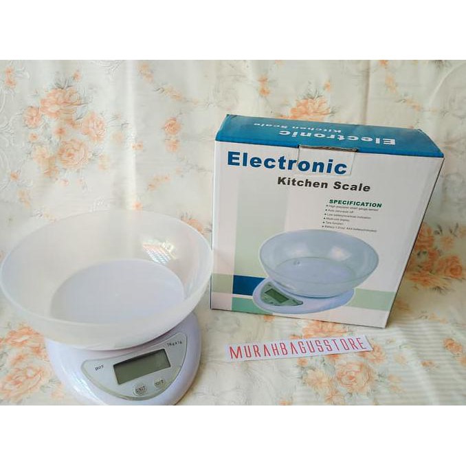 Timbangan Dapur Digital Mangkok / Timbangan Kue Mangkuk Electronic Kitchen Scale TD-05 5kg x 1gram 4