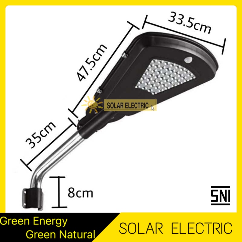 Lampu Jalan PJU Solar Cell LED 25W Panel Tenaga Surya Matahari Sorot IP65 Waterproof