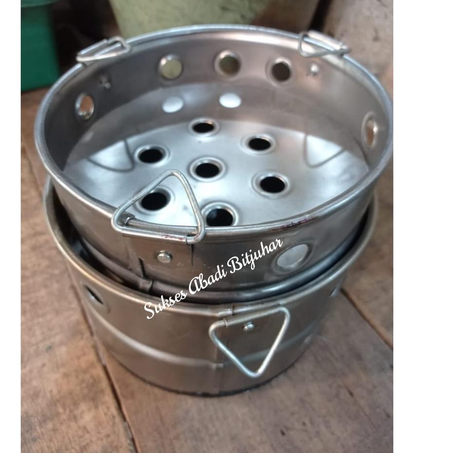 [SKU : FZWQV] anglo / tungku bakar arang bahan plat baja putih