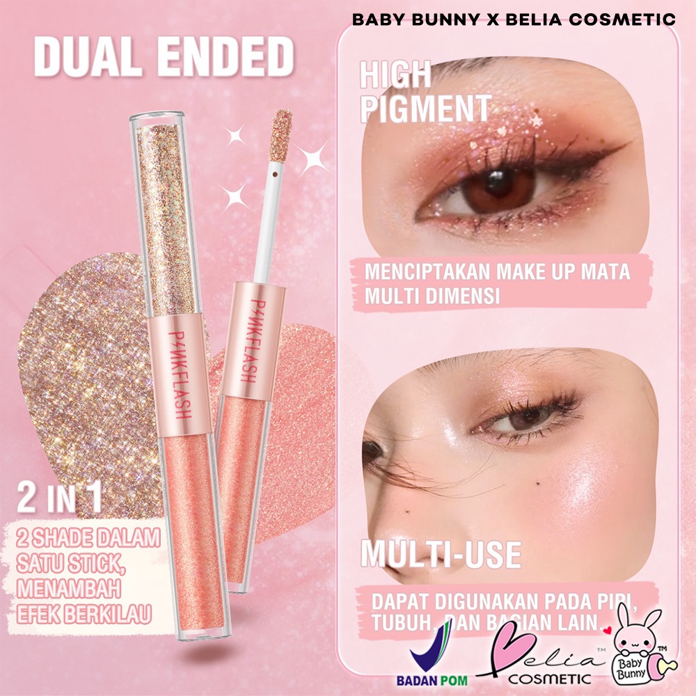 ❤ BELIA ❤ PINKFLASH All Glow Eyeshadow  PF-E18 | 2in 1 Liquid Eyeshadow | Eye Makeup | Pink Flash | BPOM