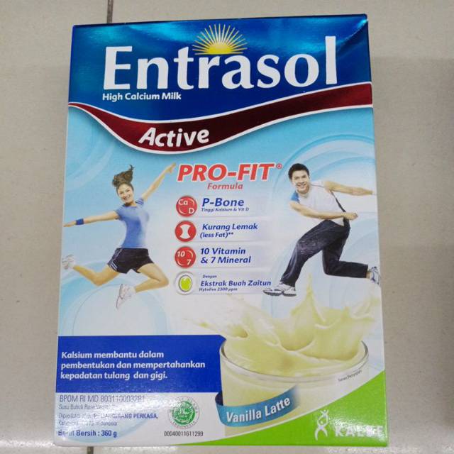 

Entrasol active 360gr varian coklat,vanila dan mochacino yang moca beli 1 gratis 1