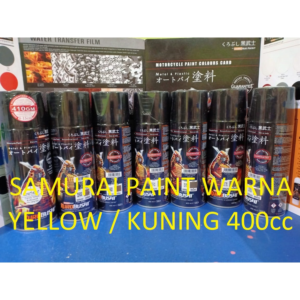 Samurai Paint Kurobushi Honda Colours Cat Semprot Pilox Pilok H163P** Pearl Flash Yellow / Kuning Lemon / Kuning Metalik (400ml)