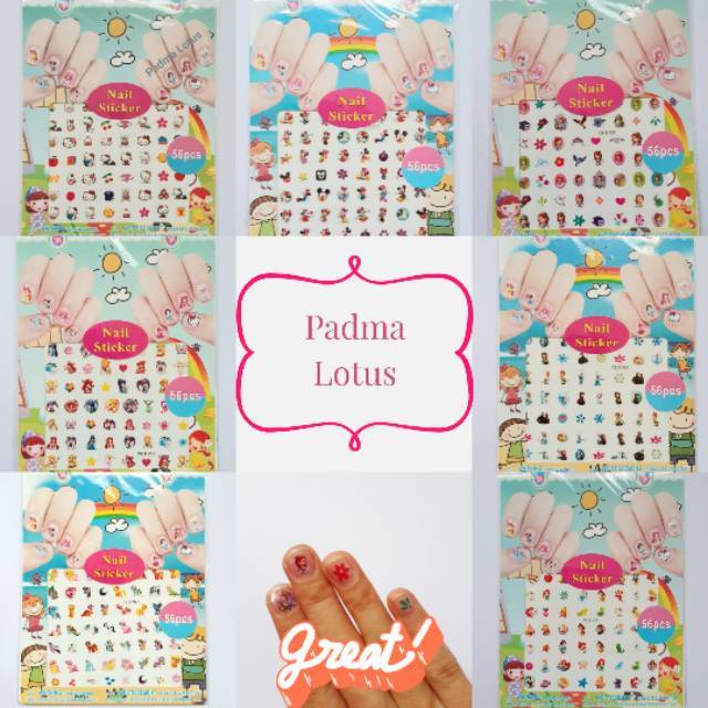 kids nail art stiker kuku anak mainan sticker