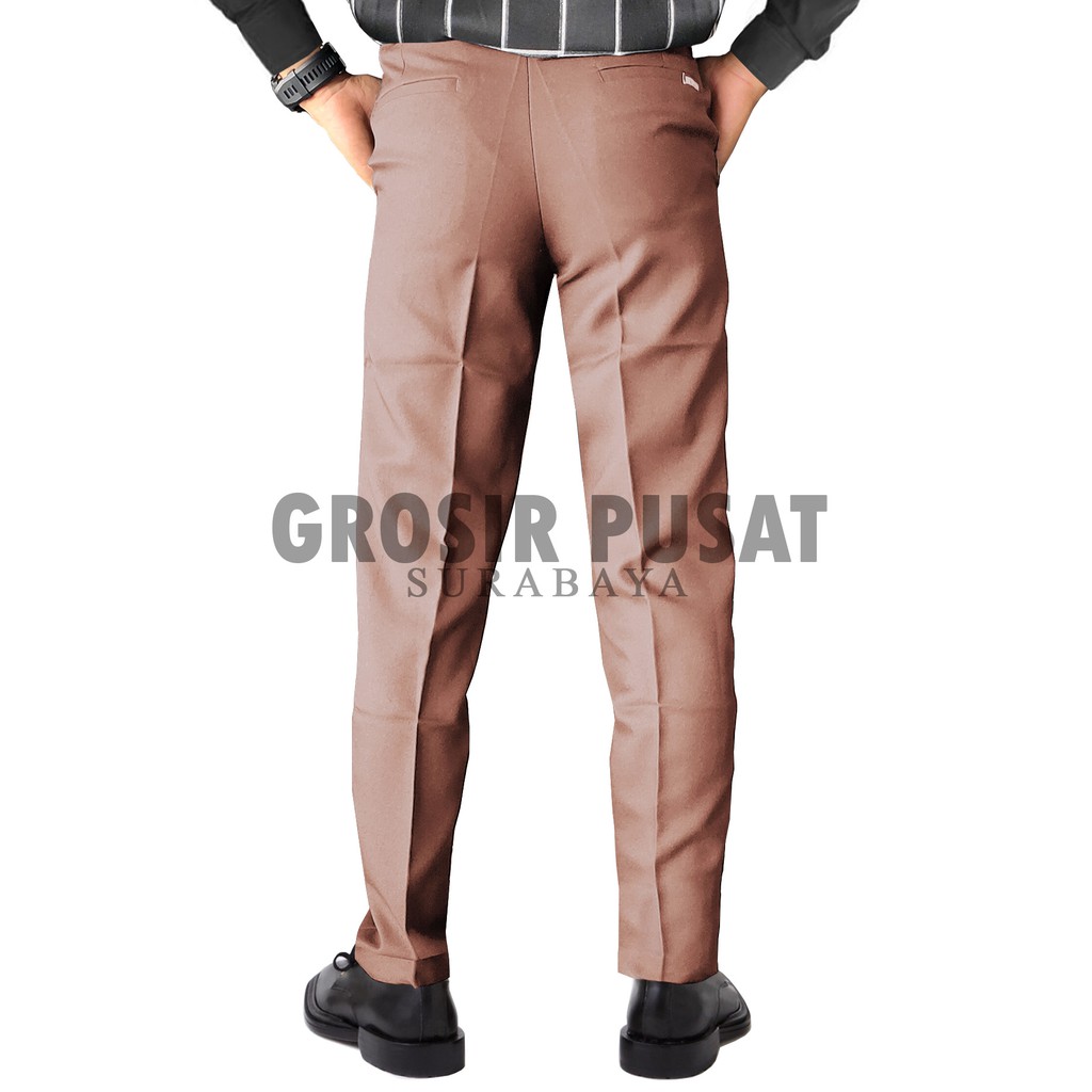 Celana Panjang Formal Slimfit Kerja Bahan Pria Kantor MOKA 27 - 38