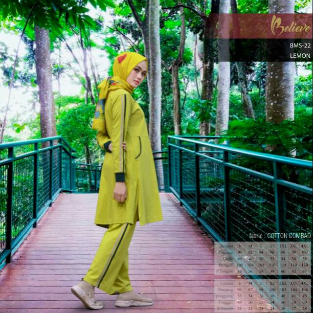 Baju olahraga Muslimah wanita BMS 22