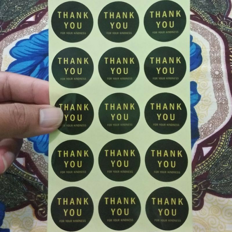 

Sticker Vinyl Thank You | Sticker Thank You Bulat Kotak | Sticker Olshop Vinyl