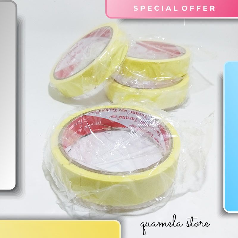 

Solasi Kertas Masking Tape 1 inc 12 yard Lakban Kertas Selotip Kertas Isolasi