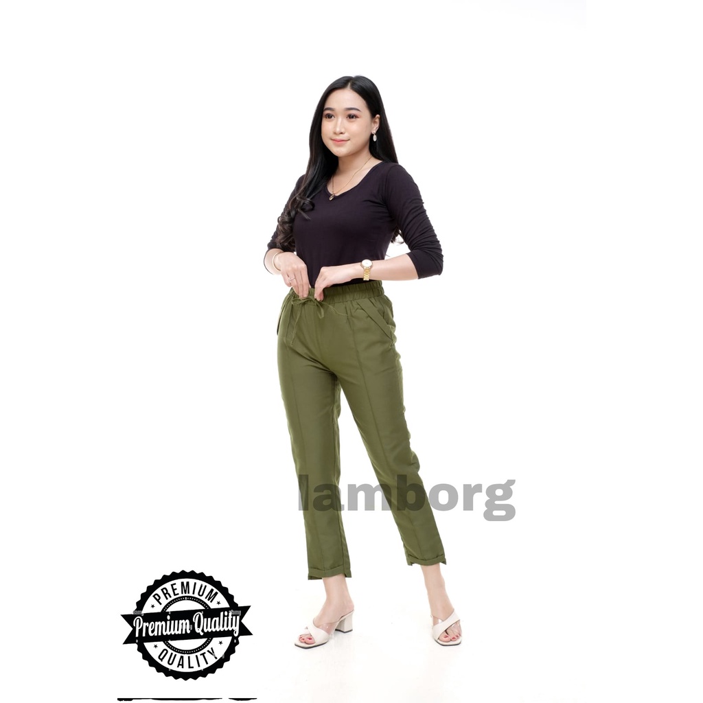 BAGGY PANTS PREMIUM AMERICAN DRILL GRADE A CELANA PANJANG WANITA CELANA KANTOR KERJA