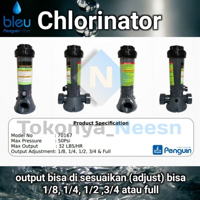 paket filter air sumur /tangki/ tandon/ toren CHLORINATOR penguin