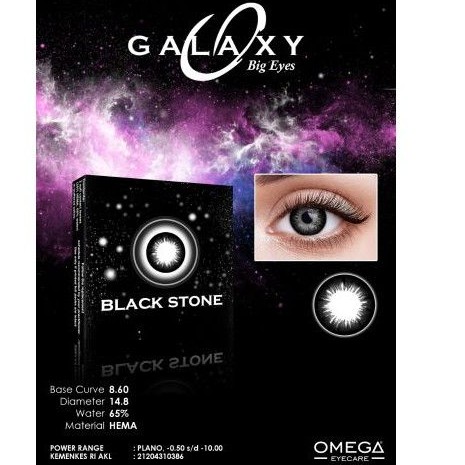 SOFTLENS OMEGA GALAXY BLACK 14.8MM ( NORMAL S.D -10.00 )