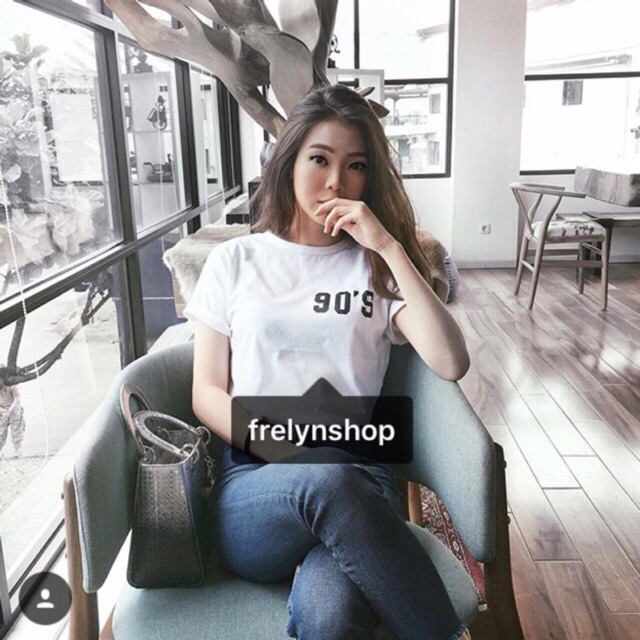 90 'S PUTIH HITAM | BAJU KAOS TSHIRT TUMBLR TEE 90'S