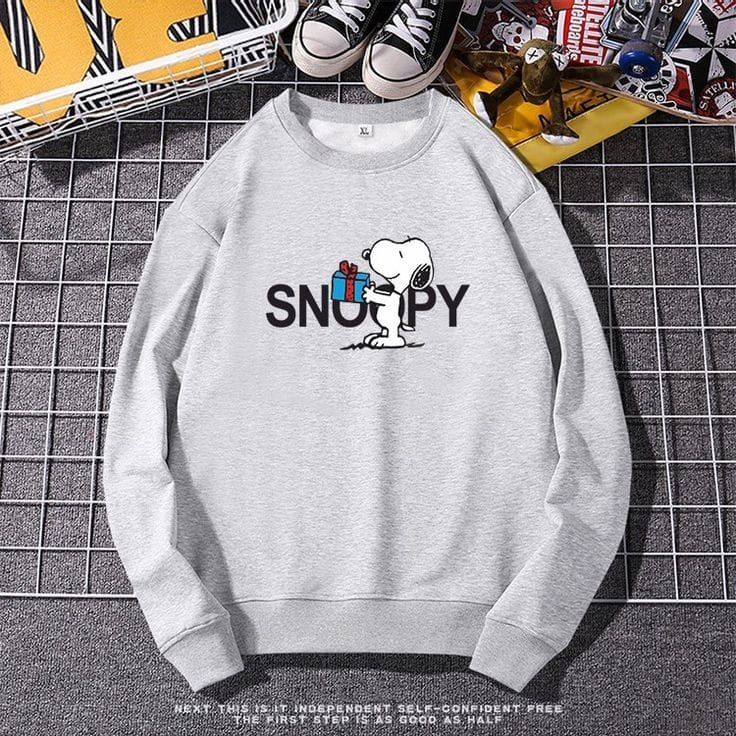 Snoopy Sweater Crewneck || Snoopy Basic Sweater Sz M - XL ( Pria &amp; Wanita )