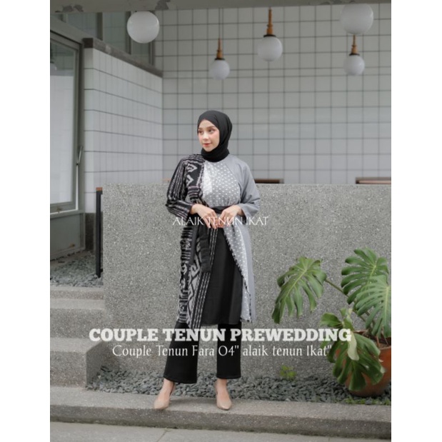 COUPLE TENUN FARA 04 KEMEJA TENUN DAN DRESS TENUN IKAT TROSO JEPARA