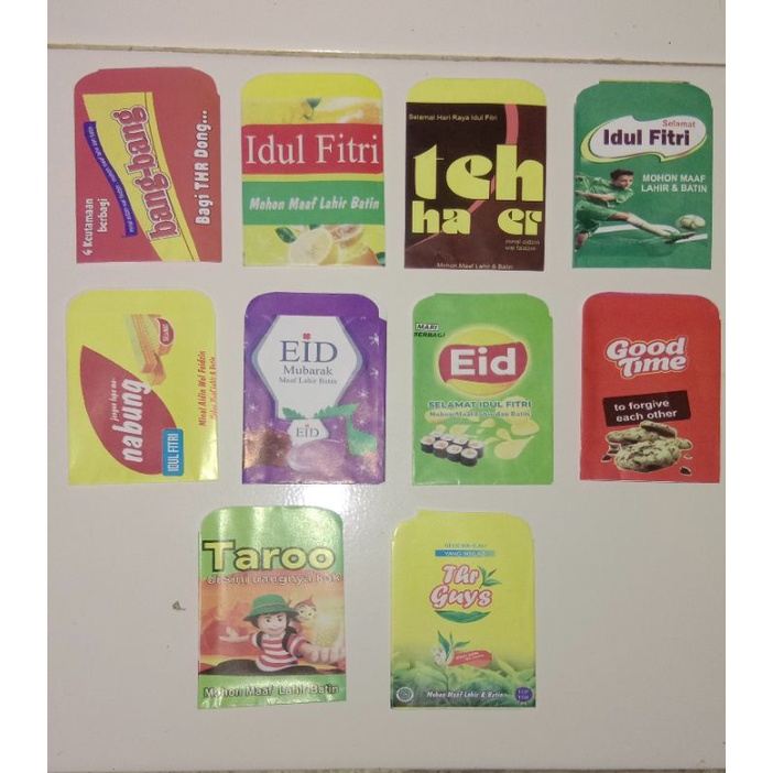 

Amplop Lebaran Motif Snack/Amplop Lebaran Viral Siap Edar
