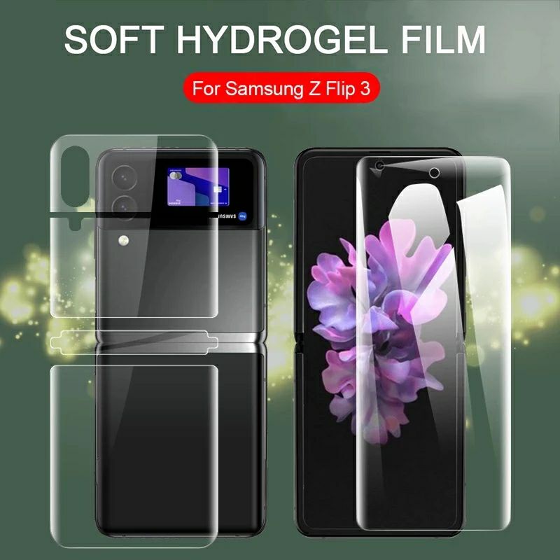 Hydrogel Clear Front-Back SAMSUNG Z Fold ZFold-2 ZFold-3 Z FLIP 1 ZFlip-3 Hidrogel Full Cover-Ful Coverage Bening Glossy-Glosy Jelly-Jel Hydro Depan-Belakang Antigores-Anti Gores Transparan-Transparent Tipis-Bagus-Laris PROMAX PRO MAX Mini