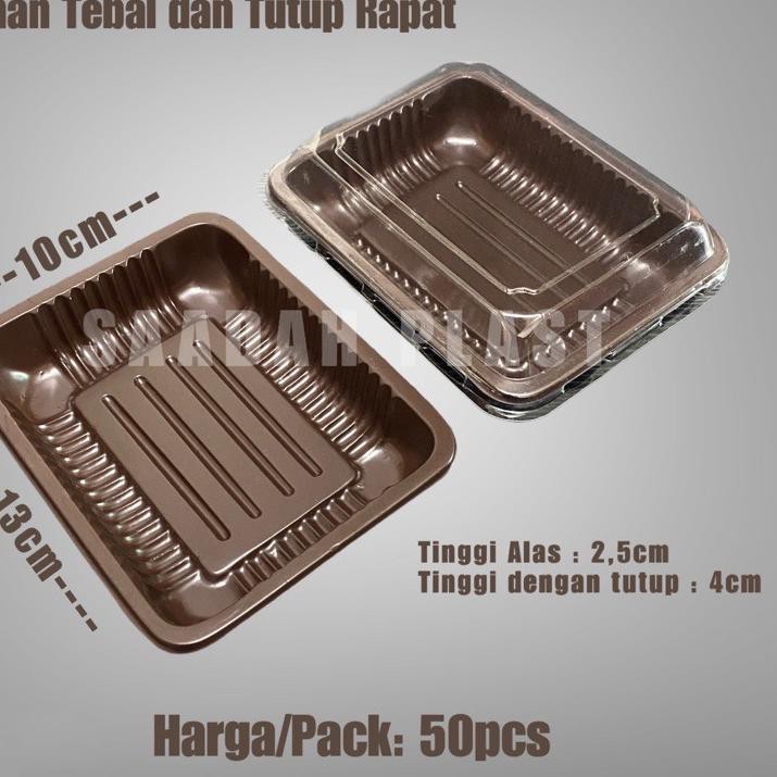 SEGERA BELI (ISI 50) Mika Brownies Mini Kecil / Kotak Puding Bronis Kue Tart - WARNA COKLAT 66D..