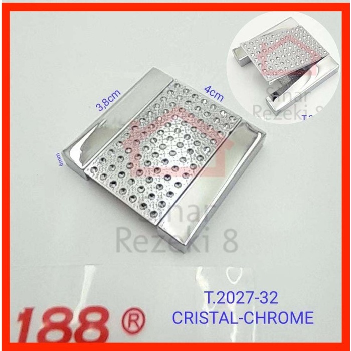 Premium Tarikan Kristal Crystal Berlian Kaca Handle Laci Pintu Lemari Knob 202