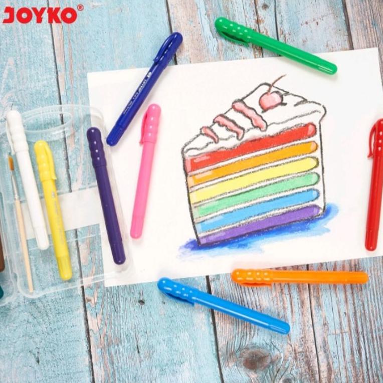 

₵ Silky Crayon Krayon Halus Joyko SLC-A- 12 Warna Colors ぢ