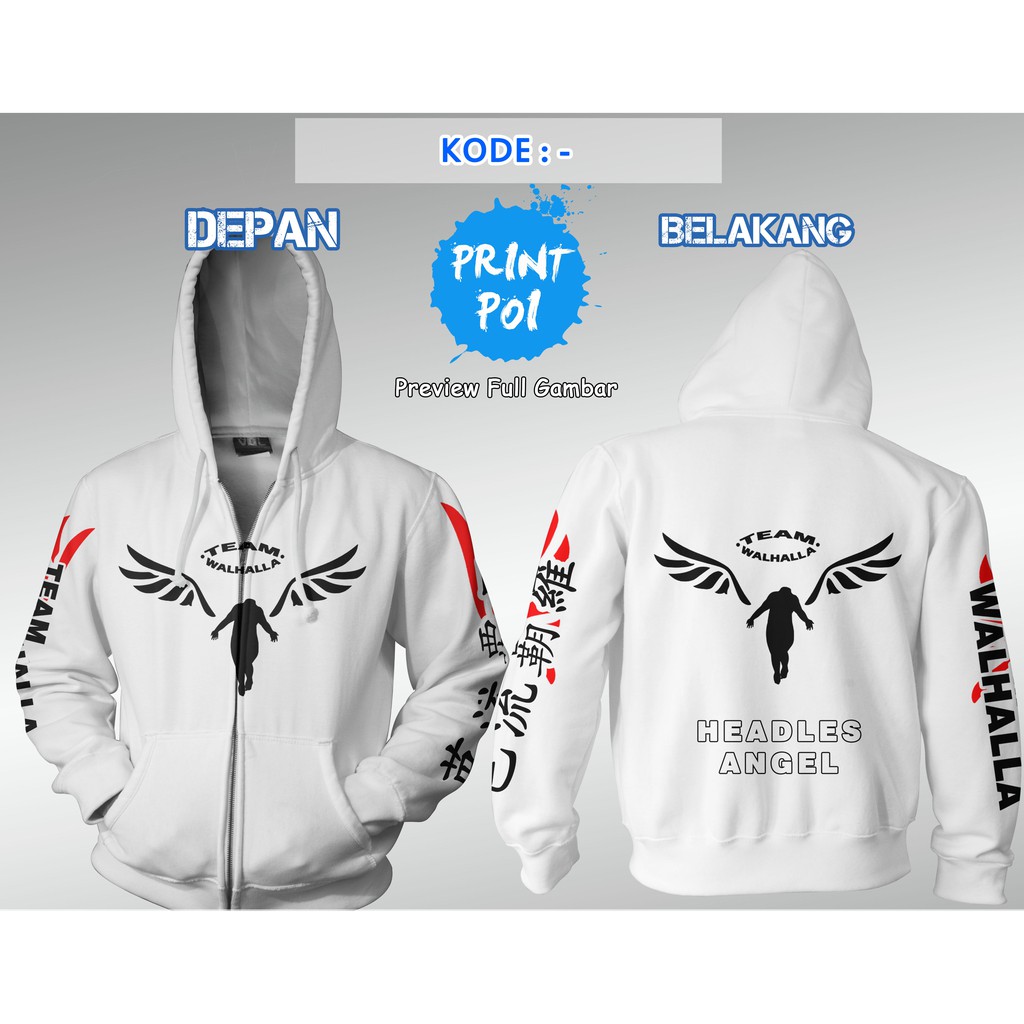 Jaket Sweater Valhalla Walhalla Tokyo Revengers - Team Valhalla Mikey