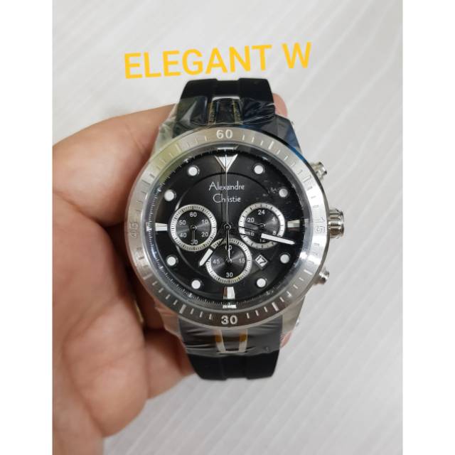 JAM TANGAN ALEXANDER CHRISTIE PRIA ORIGINAL AC 6533MC SILVER