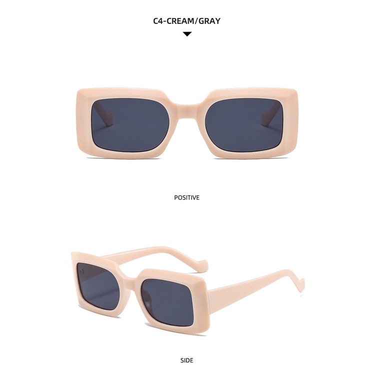 2021 new European and American fashion ins men and women big frame square sunglasses