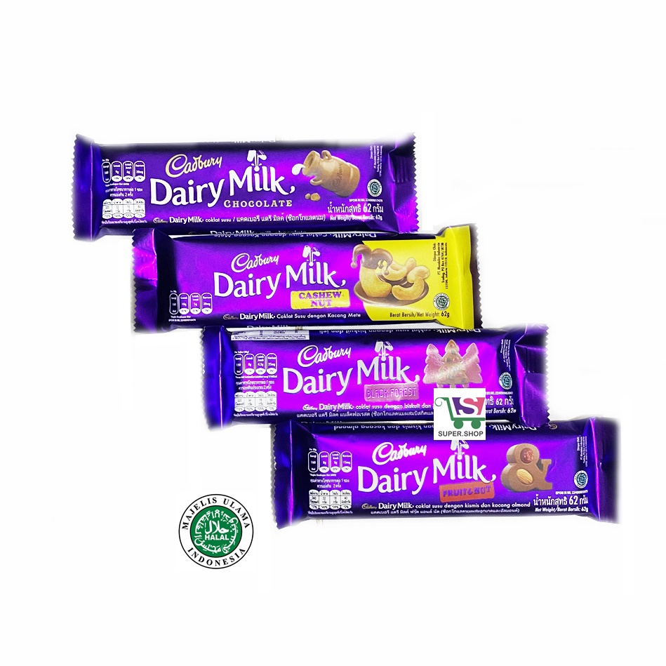 Cadbury Dairy Milk Coklat 62 Gram . Cokelat Valentine