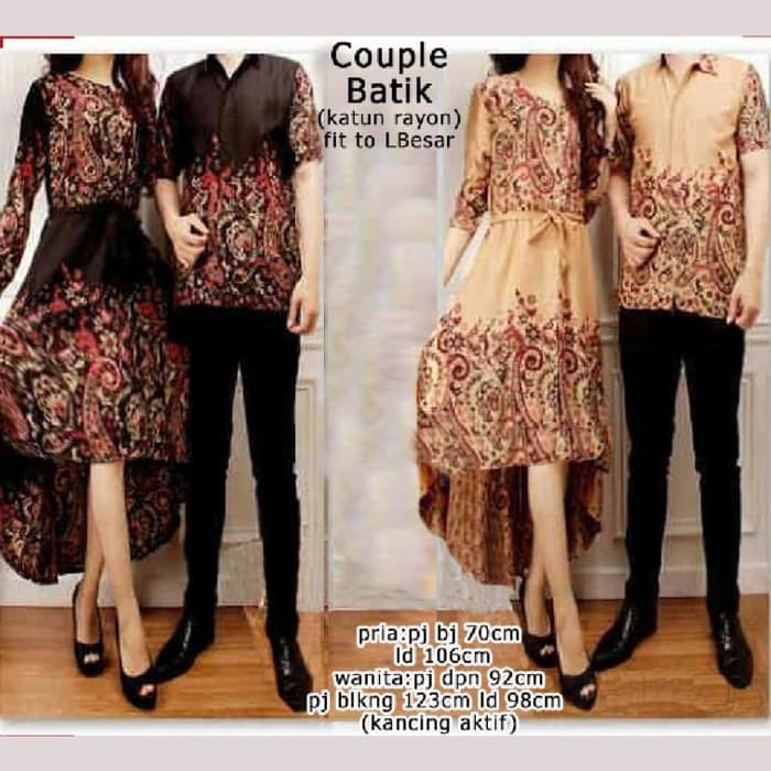 couple arini BatiK baju pesta dress sarimbit cantik modern