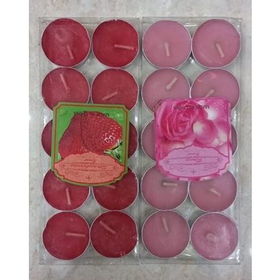 Tea Candle Kecil 10pcs  /Tea Candle /Lilin Aromatherapi / aroma melati / aroma strawberry