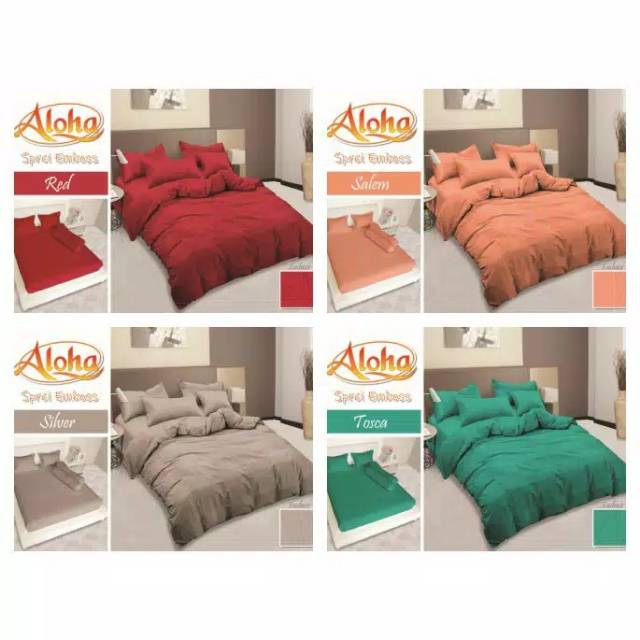 Sprei Polos Lady Rose ALOHA King size &amp; Queen uk 180x200 &amp; 160x200 Sprei Polos Kingkoil Emboss Hotel MURAH