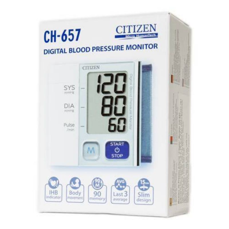 Tensimeter digital Citizen CH 657 / Tensi digital pergelangan tangan