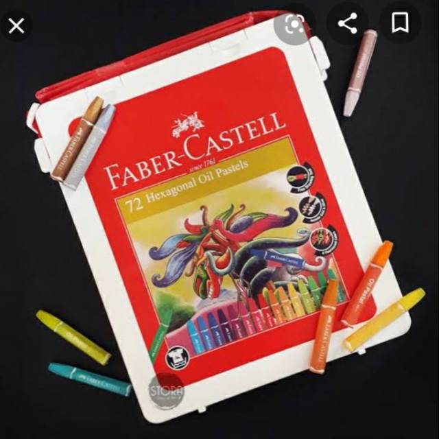 

Hexagonal oil pastel 72