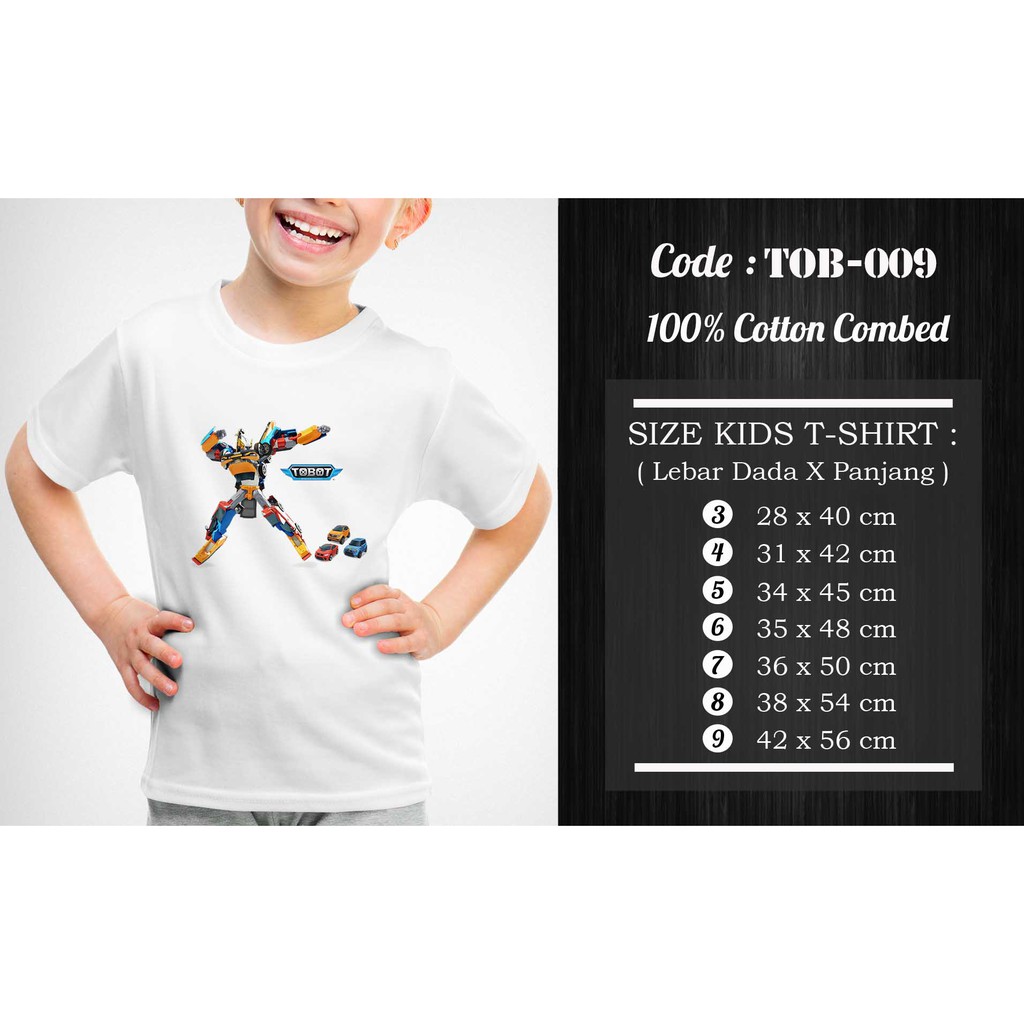 [FREE NAMA!!] Kaos Anak &amp; Family Tobot 100% COTTON PREMIUM