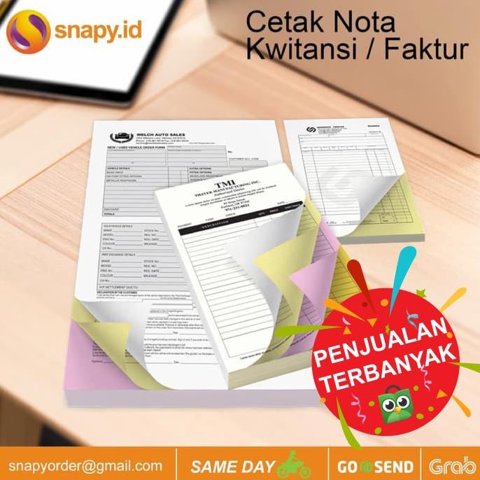 

CETAK NOTA / KUITANSI / FAKTUR A4 snapy90 Segera Beli