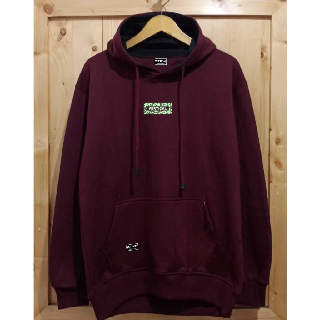 Mymicry Sweater Hoodie Pria Glow In The Dark Aesthetic Burgundy Vertical Original Distro Terbaru Hodie Switer Wanita Oversize Lokal Brand Kekinian Terpopuler